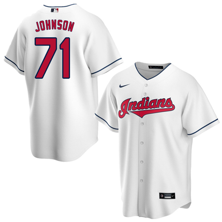 Nike Men #71 Daniel Johnson Cleveland Indians Baseball Jerseys Sale-White